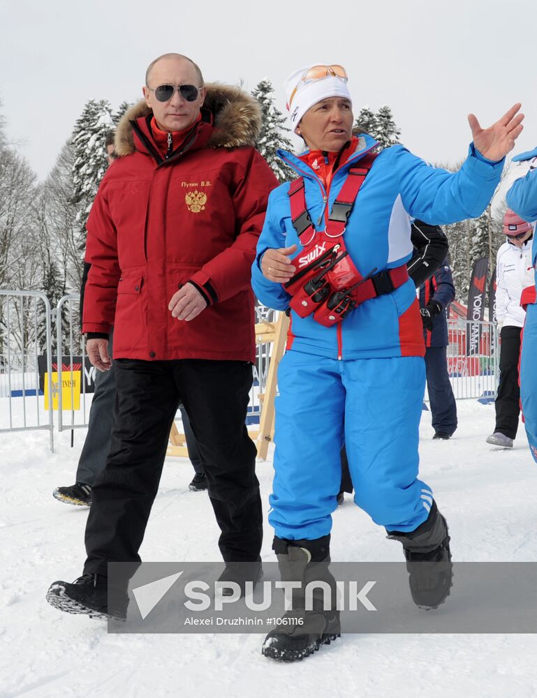 Putin at Paralympic championshp on ski races and biathlon