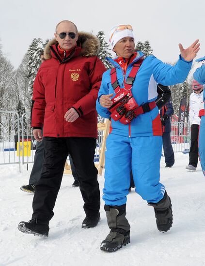 Putin at Paralympic championshp on ski races and biathlon