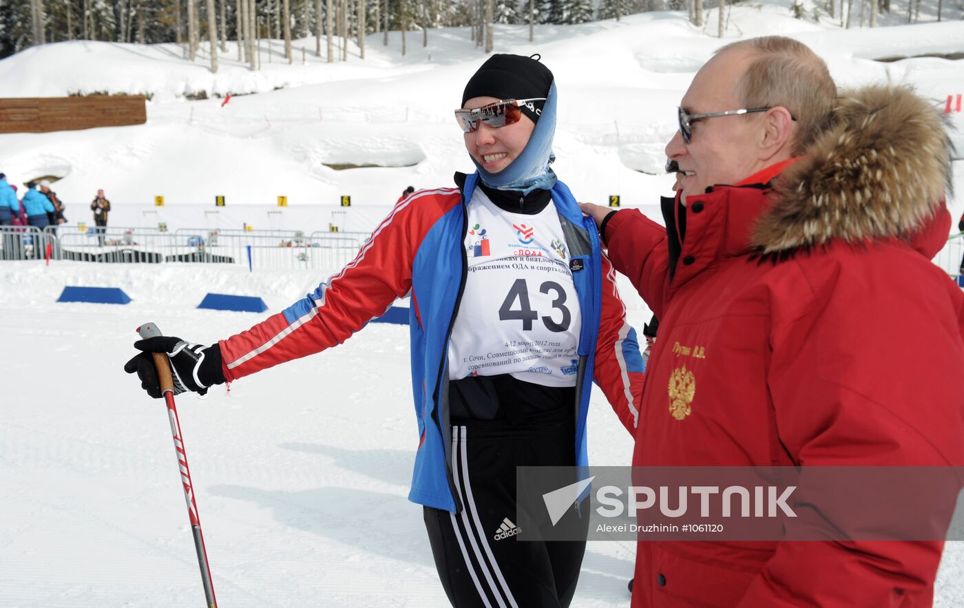 Putin at paralympic championship on ski races and biathlon