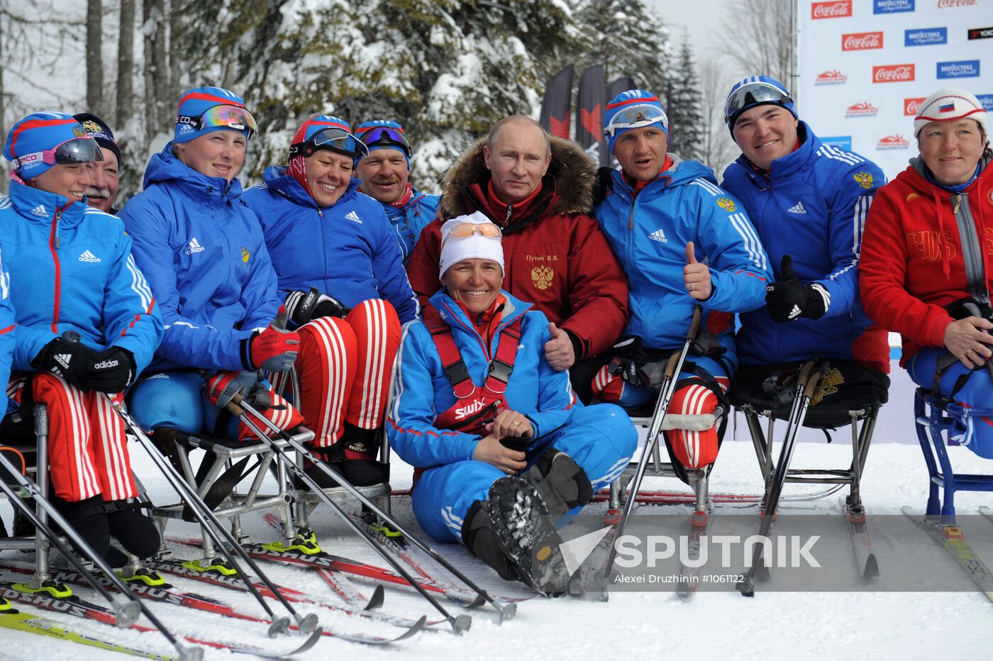 Putin at Paralympic championship on ski races and biathlon