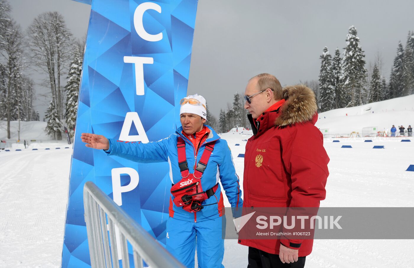 Putin at Paralympic championshp on ski races and biathlon