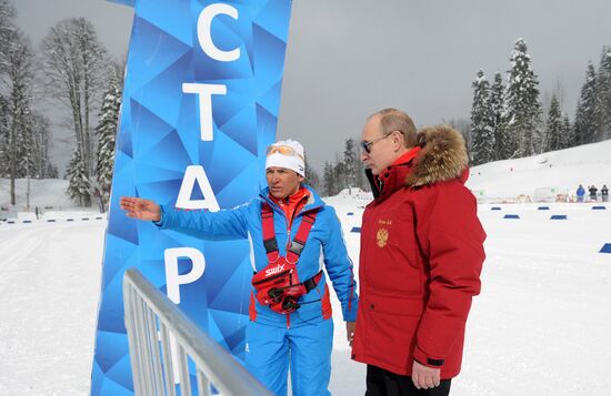 Putin at Paralympic championshp on ski races and biathlon