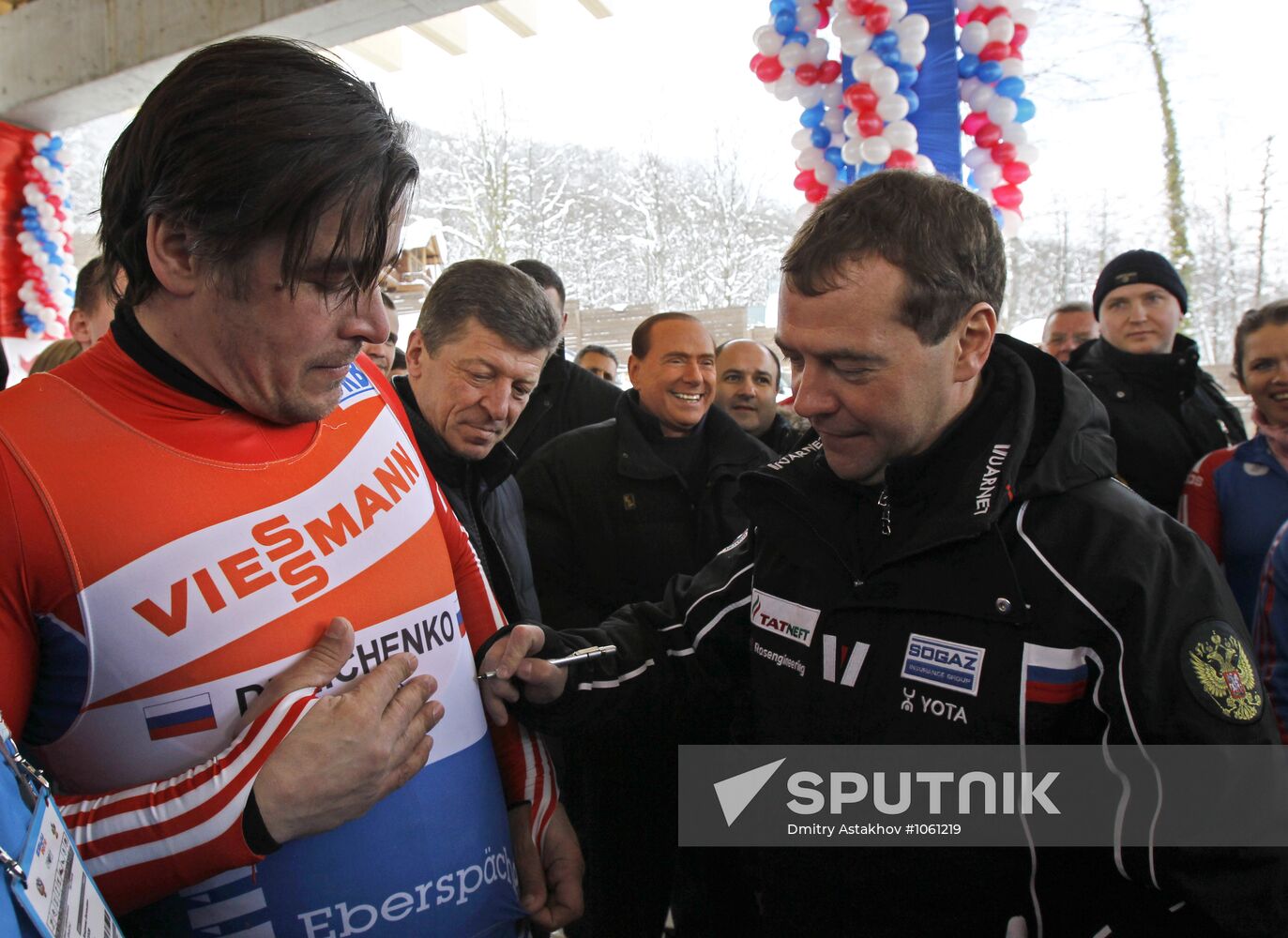 Dmitry Medvedev, Vladimir Putin visit bobsleigh and luge track