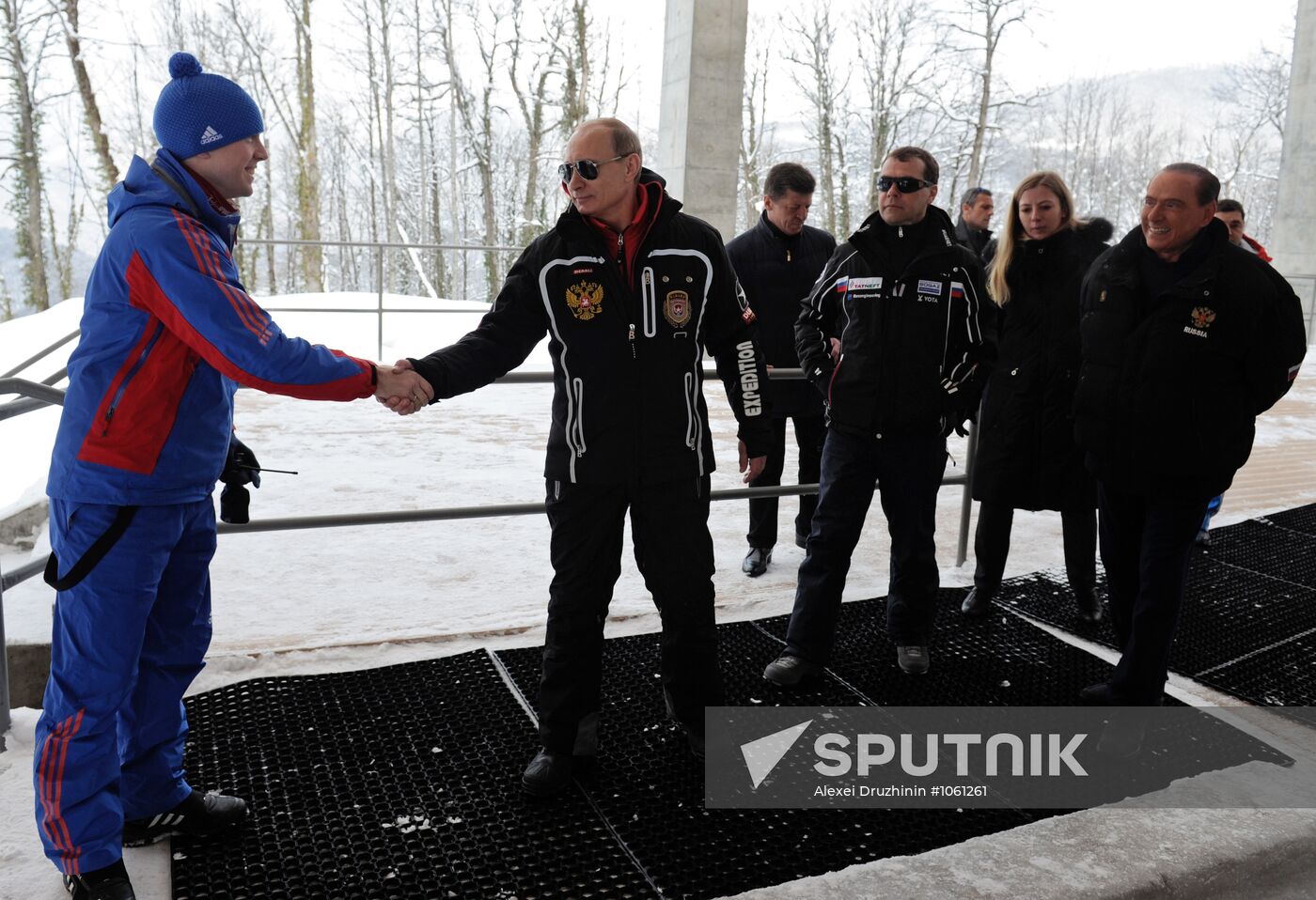 Dmitry Medvedev, Vladimir Putin visit bobsleigh and luge track