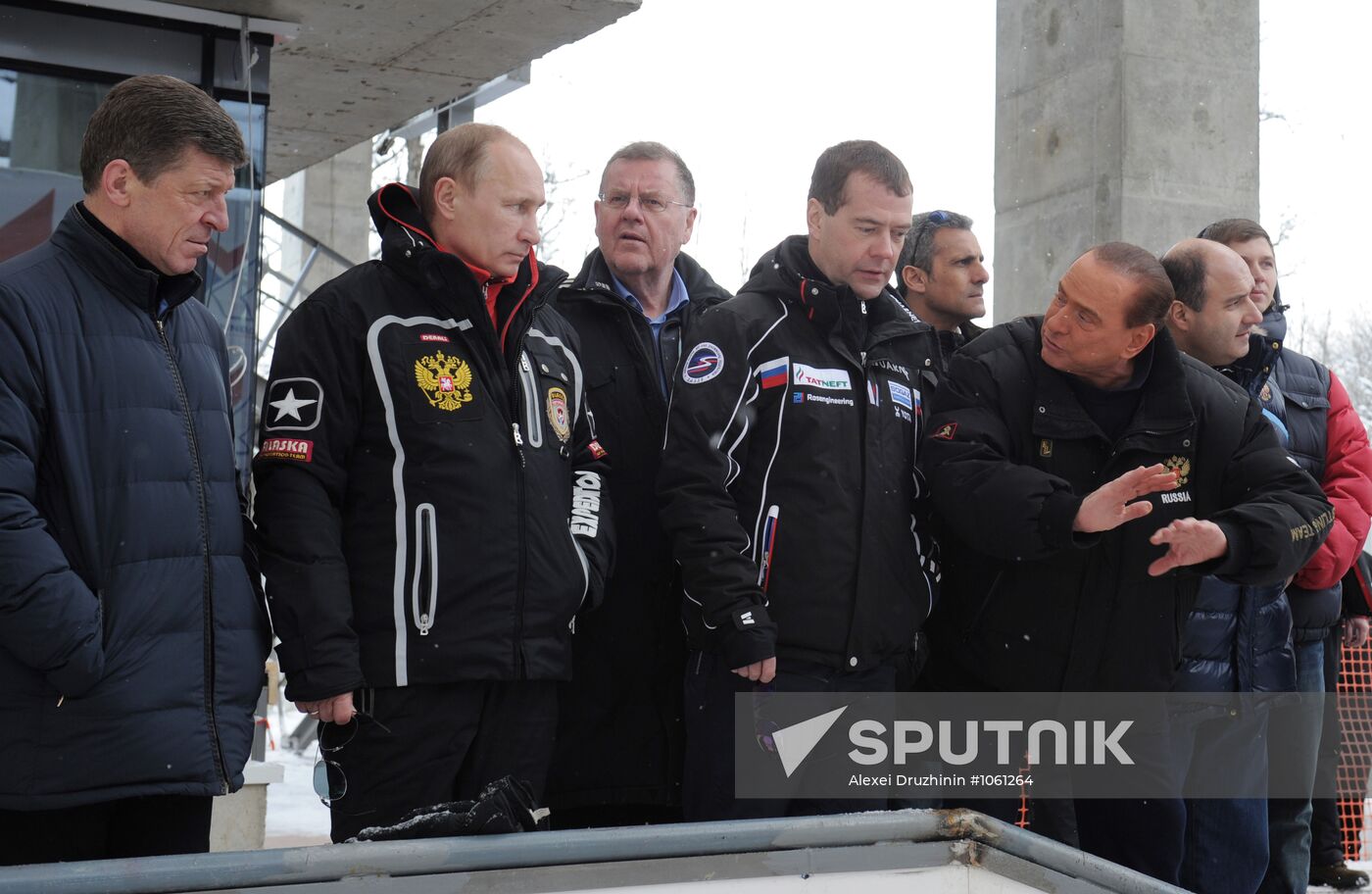 Dmitry Medvedev, Vladimir Putin visit bobsleigh and luge track