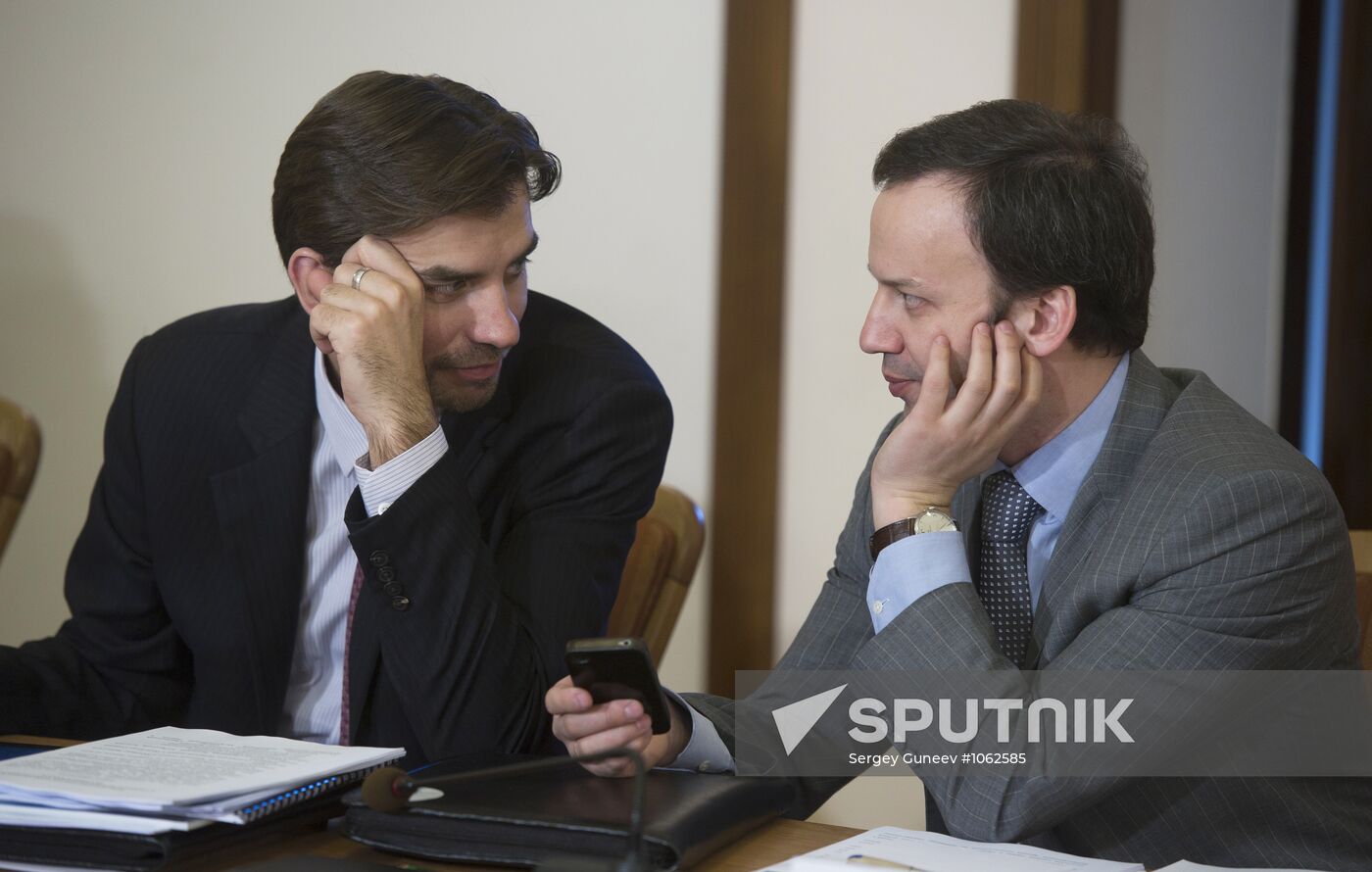 Mikhail Abyzov and Arkady Dvorkovich