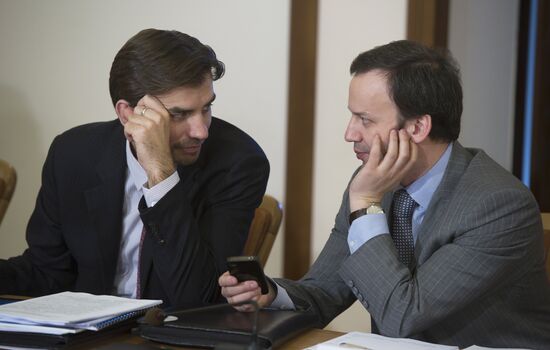 Mikhail Abyzov and Arkady Dvorkovich