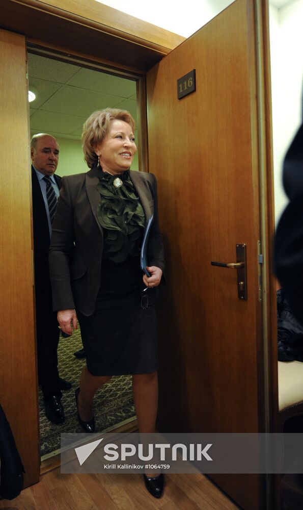 News conference with Valentina Matviyenko
