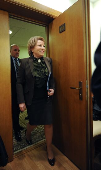 News conference with Valentina Matviyenko