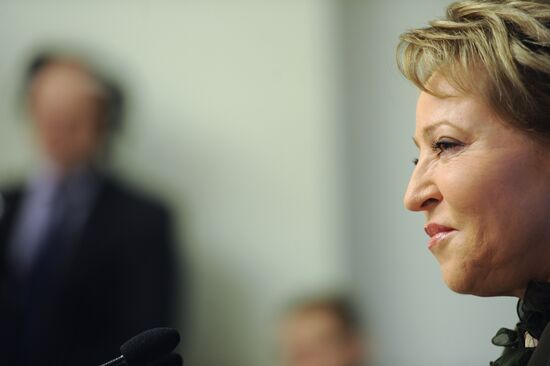 News conference with Valentina Matviyenko