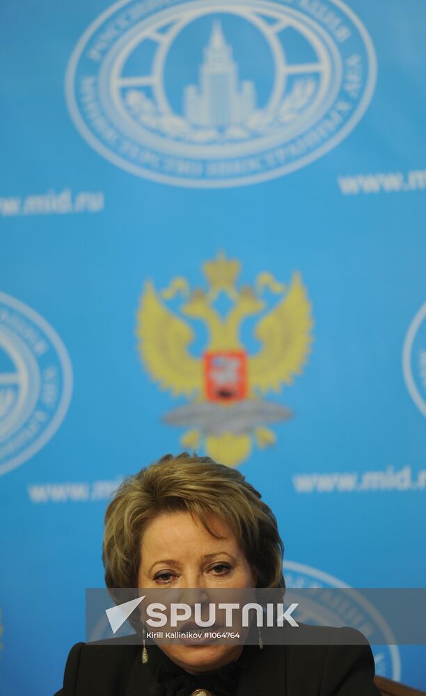 News conference with Valentina Matviyenko