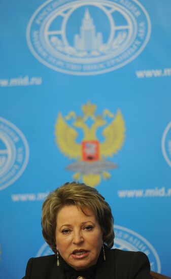 News conference with Valentina Matviyenko
