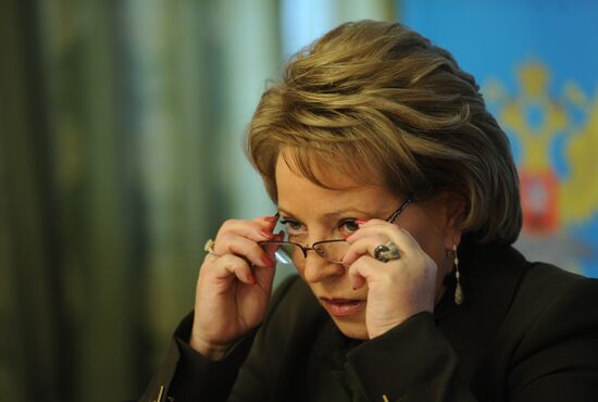 News conference with Valentina Matviyenko