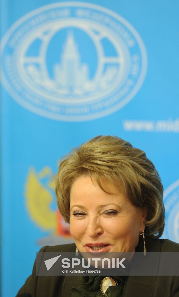 News conference with Valentina Matviyenko
