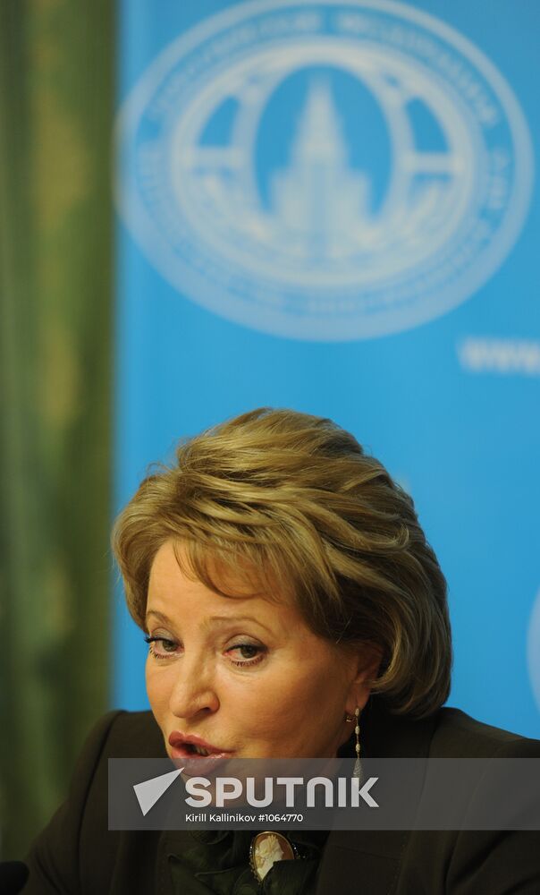 News conference with Valentina Matviyenko