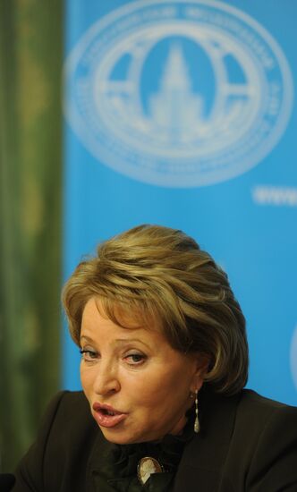 News conference with Valentina Matviyenko