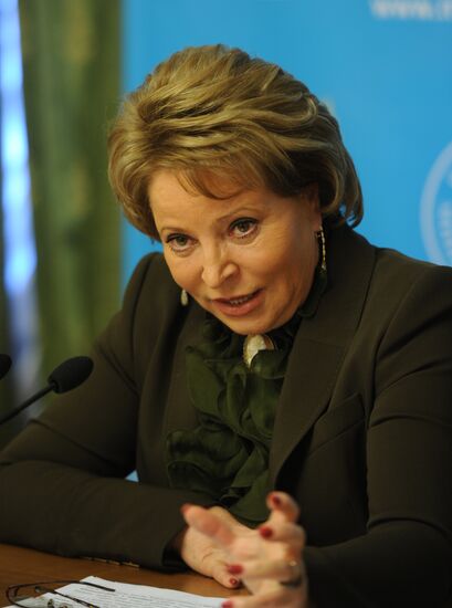 News conference with Valentina Matviyenko