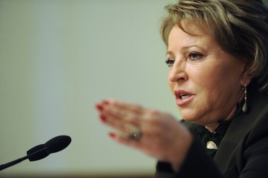 News conference with Valentina Matviyenko