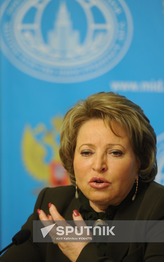 News conference with Valentina Matviyenko