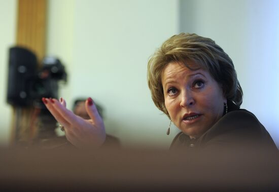 News conference with Valentina Matviyenko