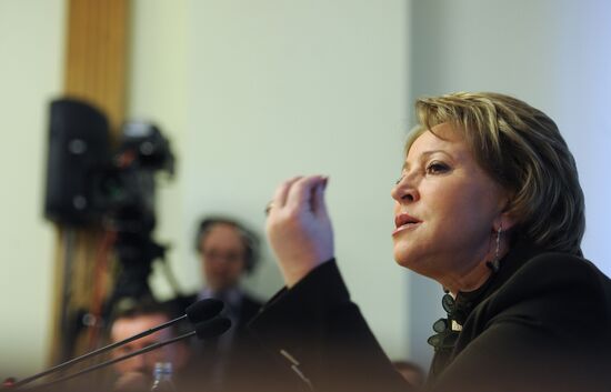 News conference with Valentina Matviyenko