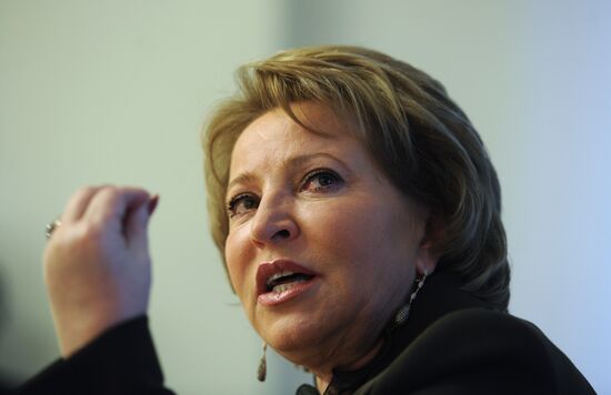 News conference with Valentina Matviyenko
