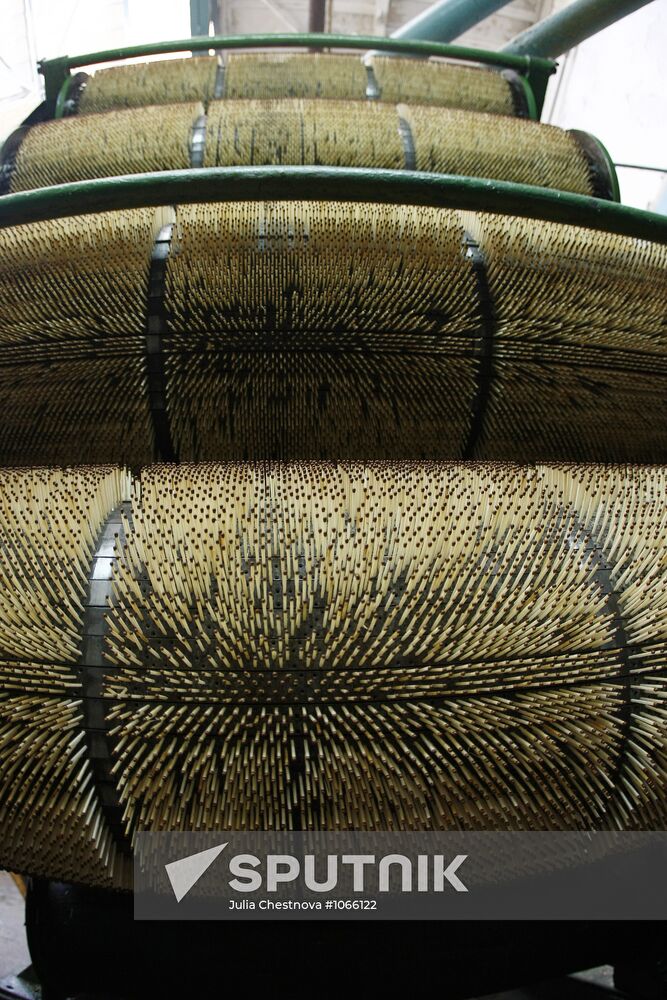 "Pobeda" match factory in Verkhny Lomov, at work