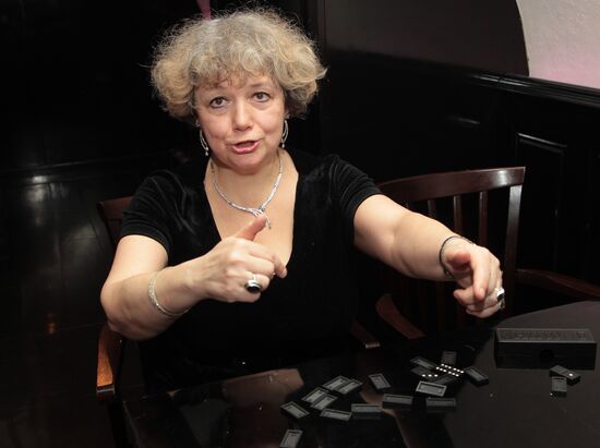 Writer Maria Arbatova's party Movies, Wine and Domino
