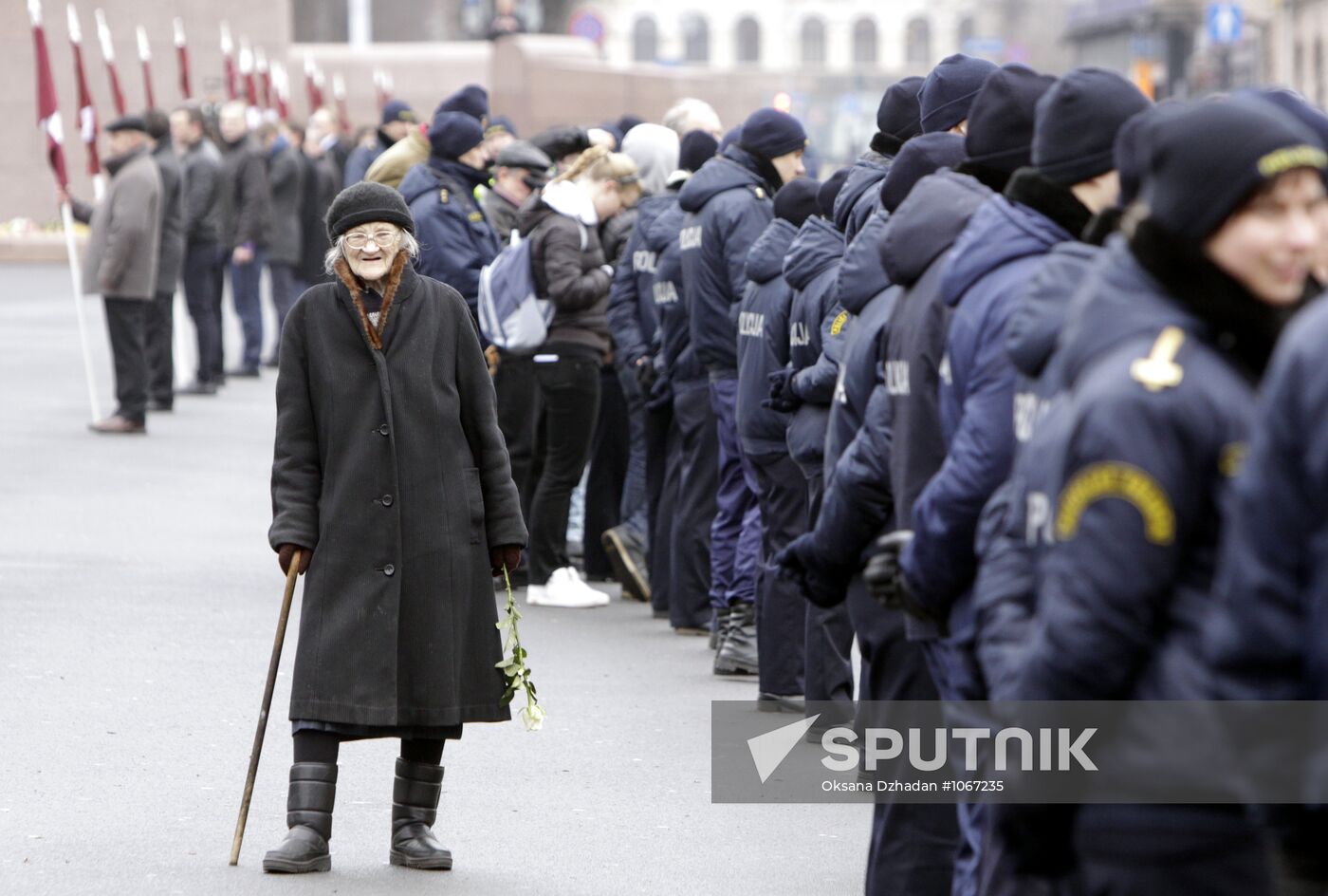 Waffen-SS veterans march in Riga