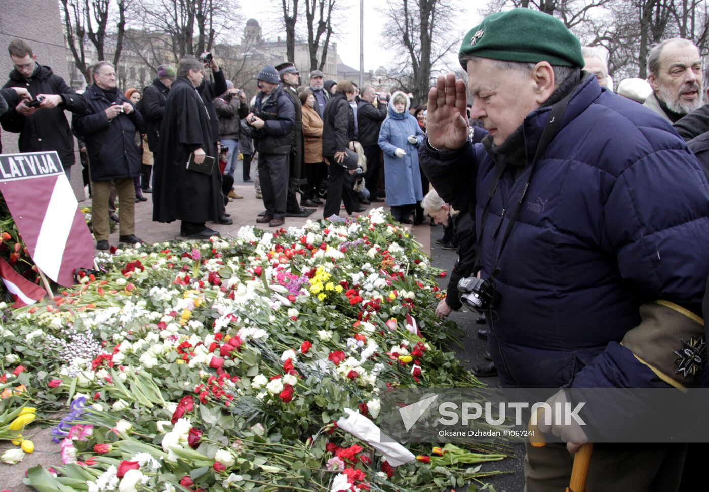 Waffen-SS veterans march in Riga