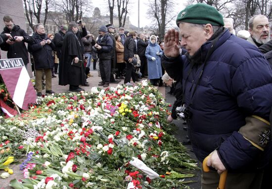 Waffen-SS veterans march in Riga