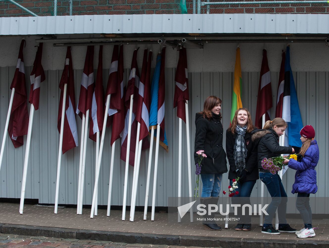 Waffen-SS veterans march in Riga