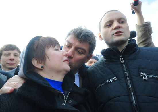 Opposition rally on Pushkin Square