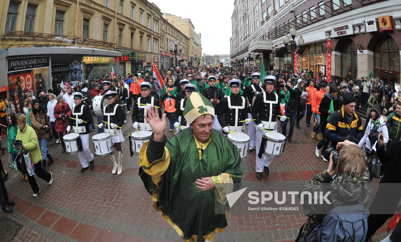 St. Patrick's Day parade held in Moscow