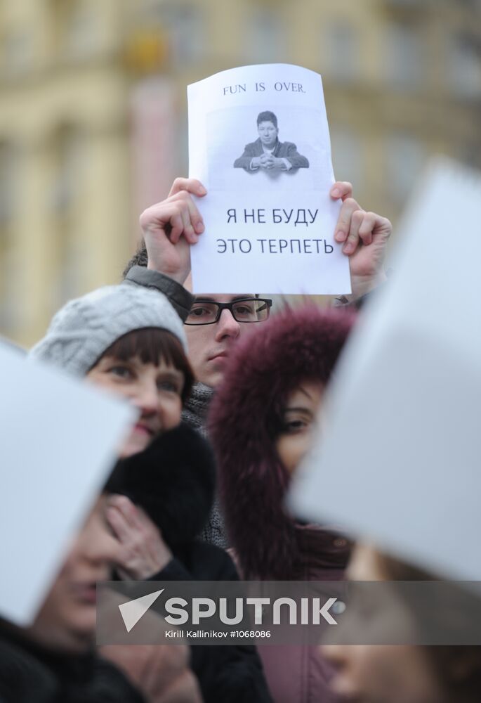 Opposition stages rally at Pushkinskaya Square