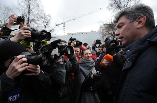 Opposition rally on Pushkin Square