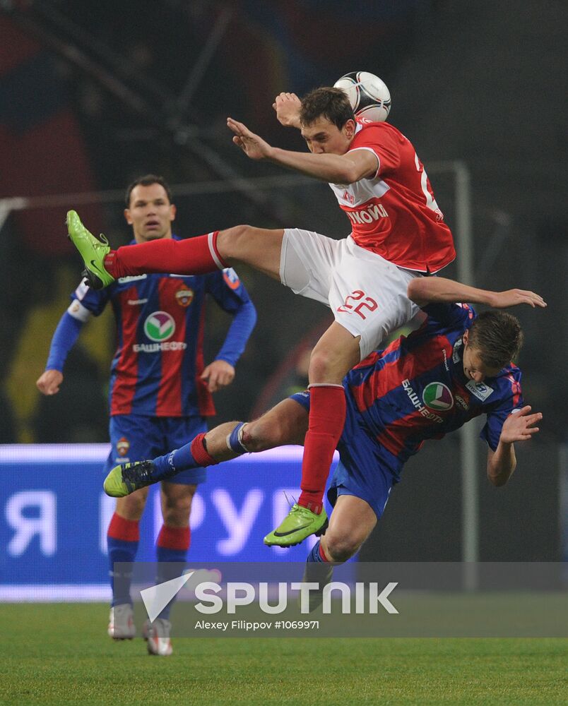 Football Premier League. Match Spartak (Moscow) - CSKA