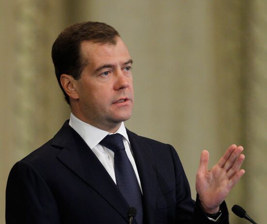 Dmitry Medvedev at extended meeting of Defense Ministry's board