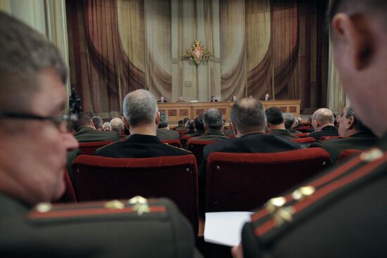 Dmitry Medvedev at expanded meeting of Defense Ministry's board