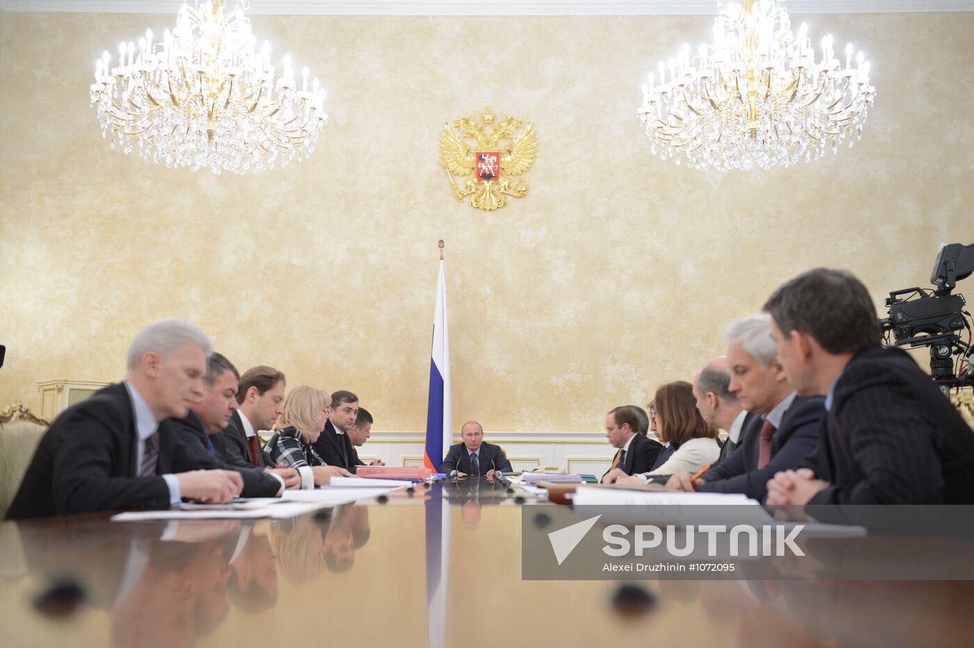 Vladimir Putin conducts Government meeting