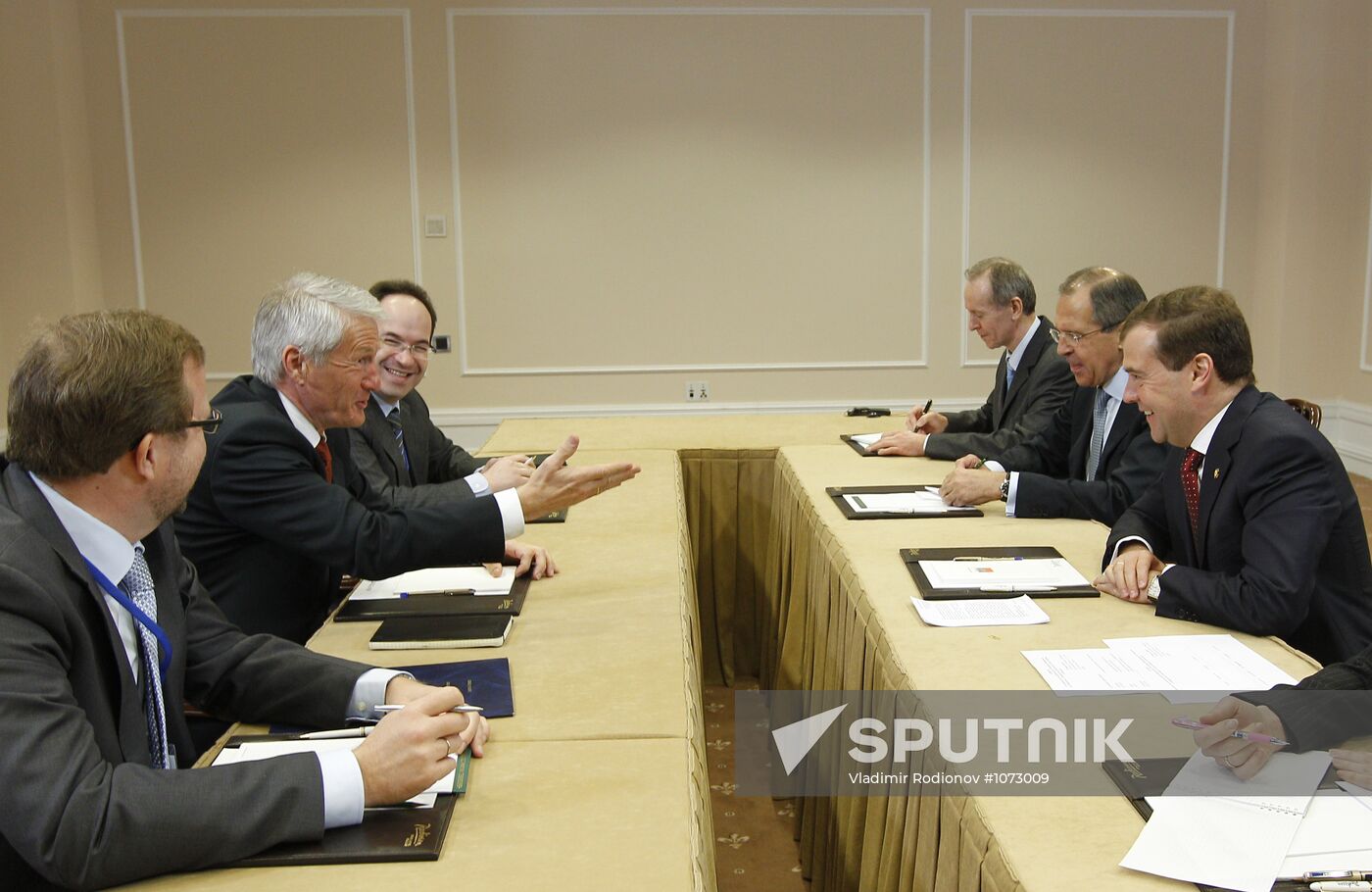 Dmitry Medvedev meets with Thorbjoern Jagland