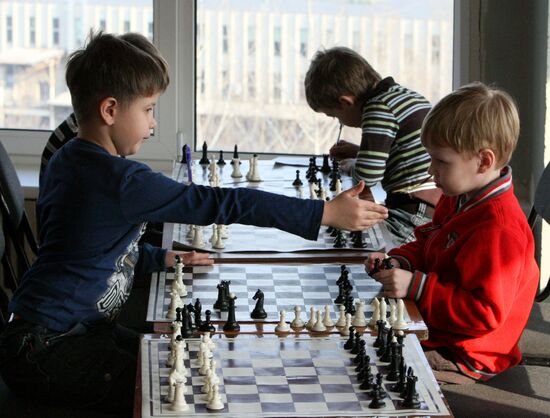 Chess championship among children under 10 years in Vladivostok