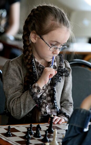 Chess championship among children under 10 years in Vladivostok