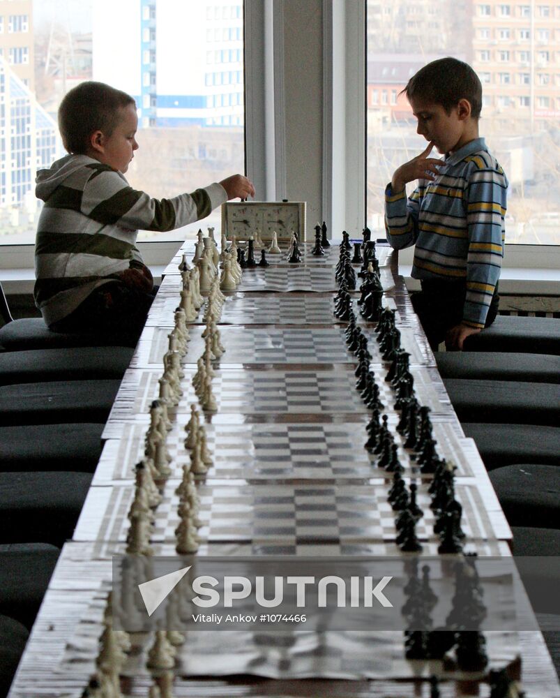 Chess championship among children under 10 years in Vladivostok