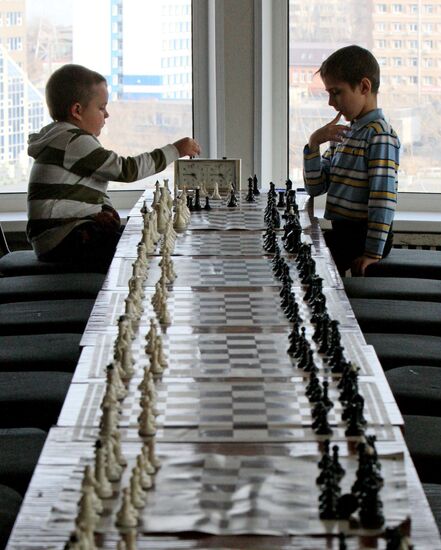 Chess championship among children under 10 years in Vladivostok