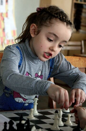 Chess championship among children under 10 years in Vladivostok