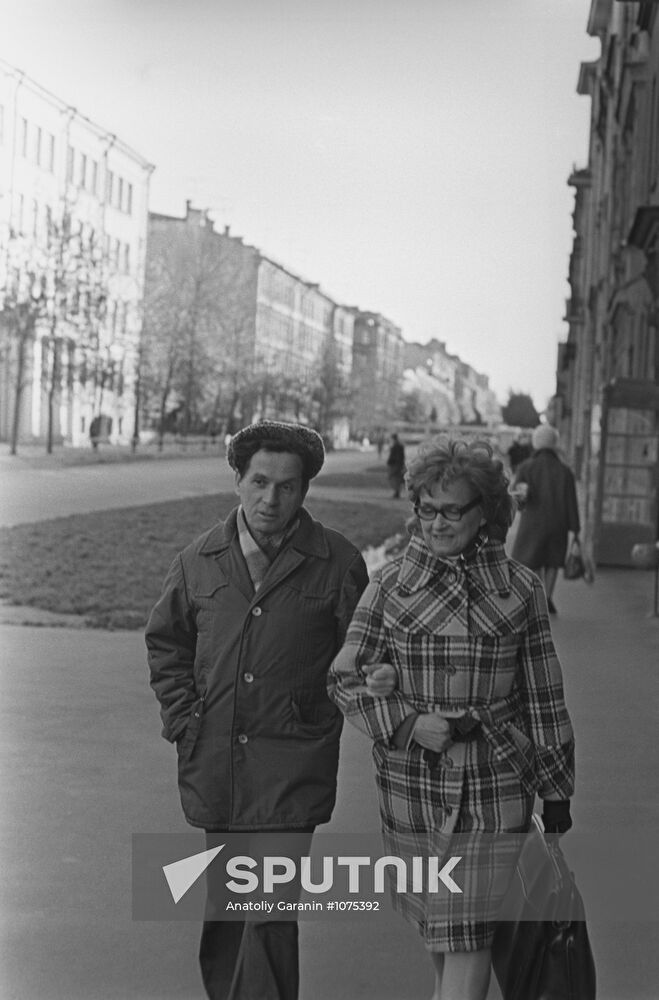 Writer Fyodor Abramov with wife