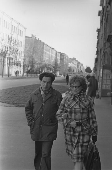 Writer Fyodor Abramov with wife