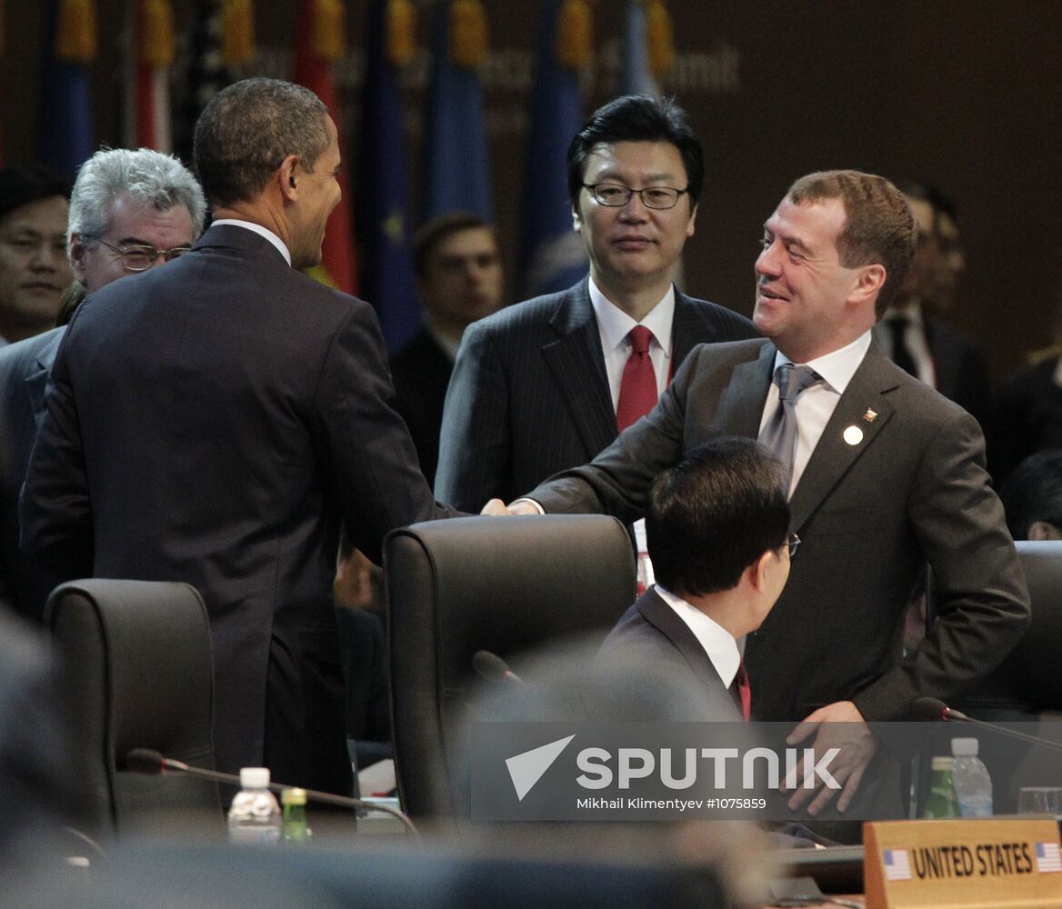 Dmitry Medvedev at the summit on nuclear security in Seoul