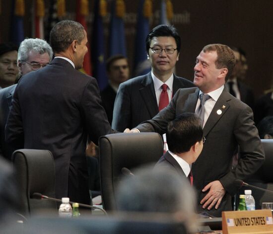Dmitry Medvedev at the summit on nuclear security in Seoul